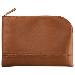 Rhodiarama pochette zippée en simili cuir - taille M (16x22 cm) - Cuivre