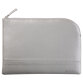 Rhodiarama pochette zippée en simili cuir - taille M (16x22 cm) - Argent