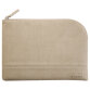 Rhodiarama pochette zippée en simili cuir - taille M (16x22 cm) - Beige