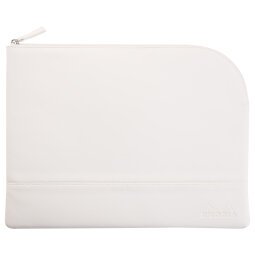 Rhodiarama pochette zippée en simili cuir - taille L (21x28 cm) - Blanc