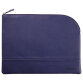 Rhodiarama pochette zippée en simili cuir - taille L (21x28 cm) - Bleu nuit