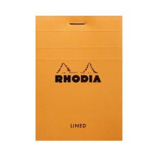 Rhodia Block geheftet No.11 A7 80 Blätter liniert 80g - Orange