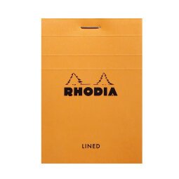 Rhodia Block geheftet No.11 A7 80 Blätter liniert 80g - Orange