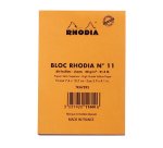 Bloc de bureau Rhodia 7,4 x 10,5 cm agrafé orange n°11 lignées - 80 feuilles
