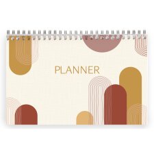 Terracotta, Bloc planner reliure intégrale en-tête 22x14 cm 53 feuillets imprimés