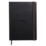 Rhodia Touch - Calligrapher Book - brochure rembordé rigide A4 portrait 64p uni papier simili Japon naturel 250g - Noir