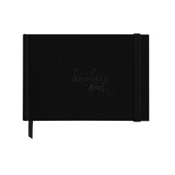 Rhodia Touch Watercolor Book, papier grain fin 100% coton 300g - A6 paysage, 40 pages - Noir