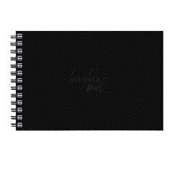 Rhodia Touch Watercolor Book, papier grain fin 100% coton 300g - A5 paysage, 40 pages - Noir