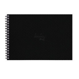 Rhodia Touch Watercolor Book, papier grain fin 100% coton 300g - A4 paysage, 40 pages - Noir