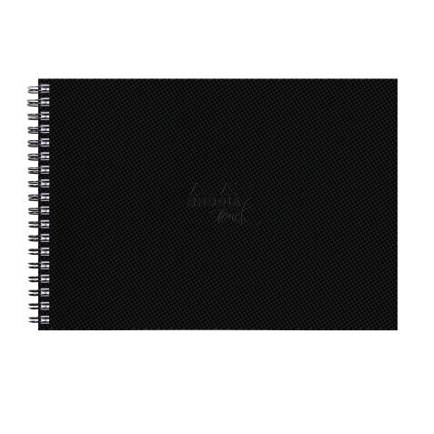 Rhodia Touch Watercolor Book, papier grain fin 100% coton 300g - A4 paysage, 40 pages - Noir