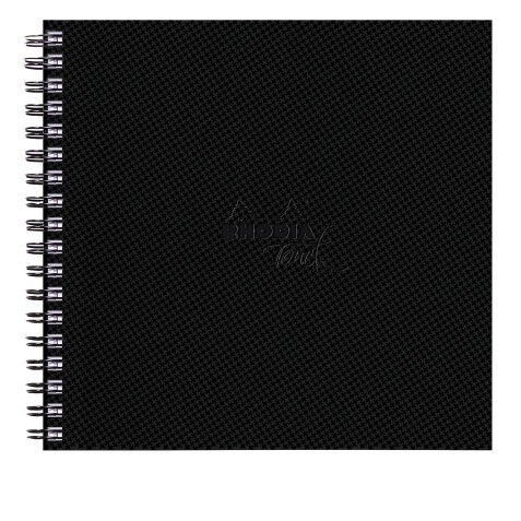 Rhodia Touch Watercolor Book, papier grain fin 100% coton 300g - 21x21 cm, 40 pages - Noir