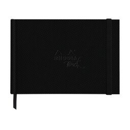 Rhodia Touch Watercolor Book, papier 100% coton grain satiné 300g - A5 paysage, 40 pages - Noir