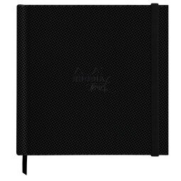 Rhodia Touch Watercolor Book, papier 100% coton grain satiné 300g - 21x21 cm, 40 pages - Noir