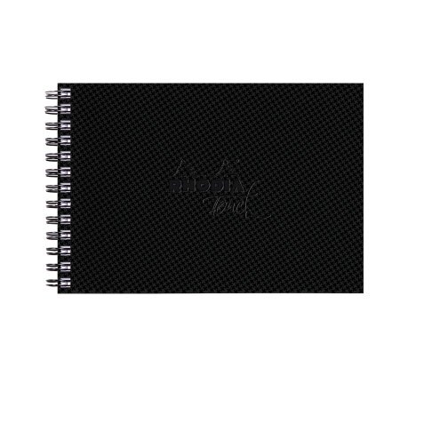 Rhodia Touch Watercolor Book, papier 100% coton grain satiné 300g - A6 paysage, 40 pages - Noir