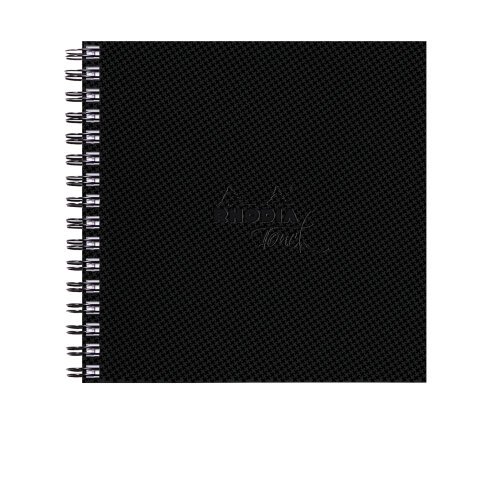 Rhodia Touch Watercolor Book, papier 100% coton grain satiné 300g - 15x15 cm, 40 pages - Noir