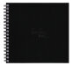 Rhodia Touch Watercolor Book, papier 100% coton grain satiné 300g - 21x21 cm, 40 pages - Noir