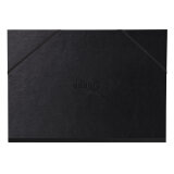 Rhodia Touch carton dessin 3 rabats, simili cuir italien noir avec fermeture par élastique - 52x72 cm - Noir