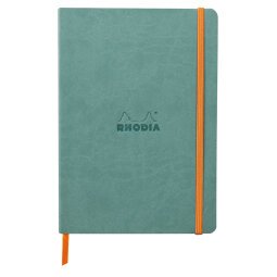 Rhodiarama carnet souple A5 160 pages dot papier ivoire 90g fermeture élastique - Eau