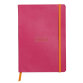 Rhodiarama carnet souple A5 160 pages dot papier ivoire 90g fermeture élastique - Framboise