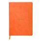 Rhodiarama carnet souple A5 160 pages dot papier ivoire 90g fermeture élastique - Tangerine