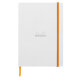 Rhodiarama carnet souple A5 160 pages dot papier ivoire 90g fermeture élastique - Blanc