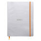 Rhodiarama carnet souple 19x25 cm 160 pages dot papier ivoire 90g fermeture élastique - Argent