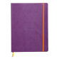 Rhodiarama carnet souple 19x25 cm 160 pages dot papier ivoire 90g fermeture élastique - Violet