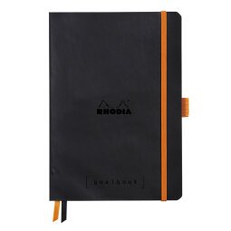 Rhodiarama Goalbook souple A5 240 pages dot papier blanc 90g - Noir