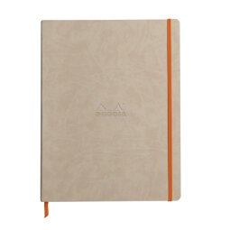 Rhodiarama cahier souple A4+ 160 pages ligné papier ivoire 90g - Beige