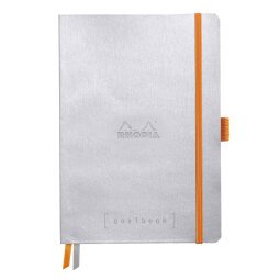 Rhodiarama Goalbook souple A5 240 pages dot papier ivoire 90g - Argent