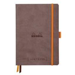 Rhodiarama Goalbook souple A5 240 pages dot papier ivoire 90g - Chocolat