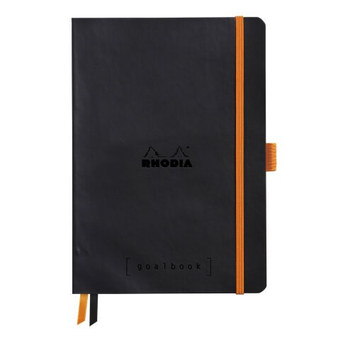 Rhodiarama Goalbook souple A5 240 pages petits carreaux 5x5 papier ivoire 90g - Noir