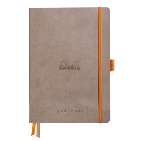 Rhodiarama Goalbook souple A5 240 pages petits carreaux 5x5 papier ivoire 90g - Taupe