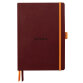 Rhodiarama Goalbook souple A5 240 pages dot papier ivoire 90g - Lie de vin