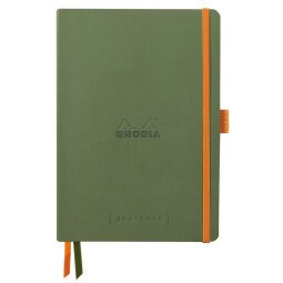 Rhodiarama Goalbook souple A5 240 pages dot papier ivoire 90g - Sauge