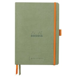 Rhodiarama Goalbook souple A5 240 pages dot papier ivoire 90g - Céladon