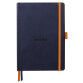 Rhodiarama Goalbook souple A5 240 pages dot papier ivoire 90g - Bleu nuit