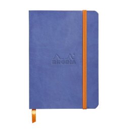 Rhodiarama carnet souple A6 144 pages dot papier ivoire 90g fermeture élastique - Saphir