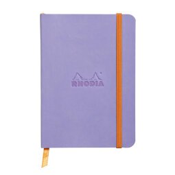 Rhodiarama carnet souple A6 144 pages dot papier ivoire 90g fermeture élastique - Iris