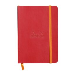 Rhodiarama carnet souple A6 144 pages dot papier ivoire 90g fermeture élastique - Coquelicot