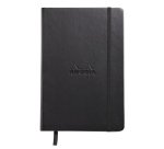 Carnet Webnotebook Rhodiarama noir 14,8 x 21 cm fermeture élastique ligné -192 pages