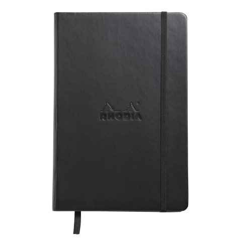 Webnotebook A5 (14,8x21cm) 192p gelijnd ivoorkleurig Clairefontaine papier 90g elastieksluiting - Zwart