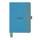 Rhodiarama Goalbook rembordé rigide A5 240 pages dot papier ivoire 90g - Turquoise