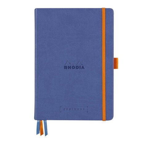 Rhodiarama Goalbook rembordé rigide A5 240 pages dot papier ivoire 90g - Saphir