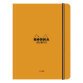 Rhodia Unlimited A5+ 16x21 cm 120 pages ligné avec cadre détachables microperforé avec élastique - Orange