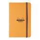 Rhodia Unlimited O&B 9x14 cm 120 pages petits carreaux 5x5 avec cadre en-tête microperforé avec élastique en présentoir de 20 pièces - Assortis