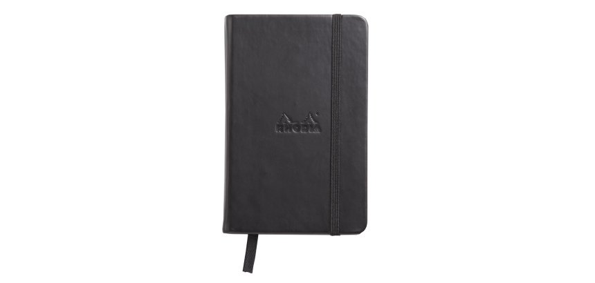 Webnotebook - Líneas horizontales - 9,5x14,6x1,8cm - Rhodiarama - Negro