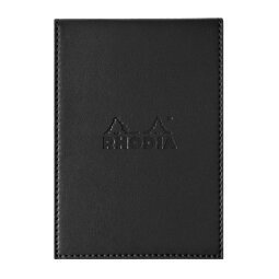 Rhodia ePURE porte-bloc avec porte-crayon + bloc N°12 petits carreaux 5x5 - Noir