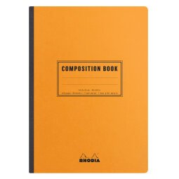 Rhodia Classic Composition book A5 ligné+M 7 mm 160 pages 80g non microperforé - Orange