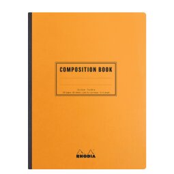 Rhodia Classic Composition book 19x25 cm petits carreaux 5x5 160 pages 80g non microperforé - Orange